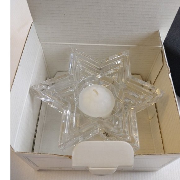 3D Star shape Candle Votive Lead Crystal  WMF Crystal made in Germany - Picture 4 of 5